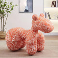 Creative pony chair - adorable kids' animal ride-on sofa stool - cartoon chair plush toy - home decor accent