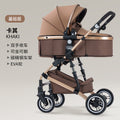 High-view baby stroller - convertible reclining, lightweight, foldable, shock-absorbing, summer edition