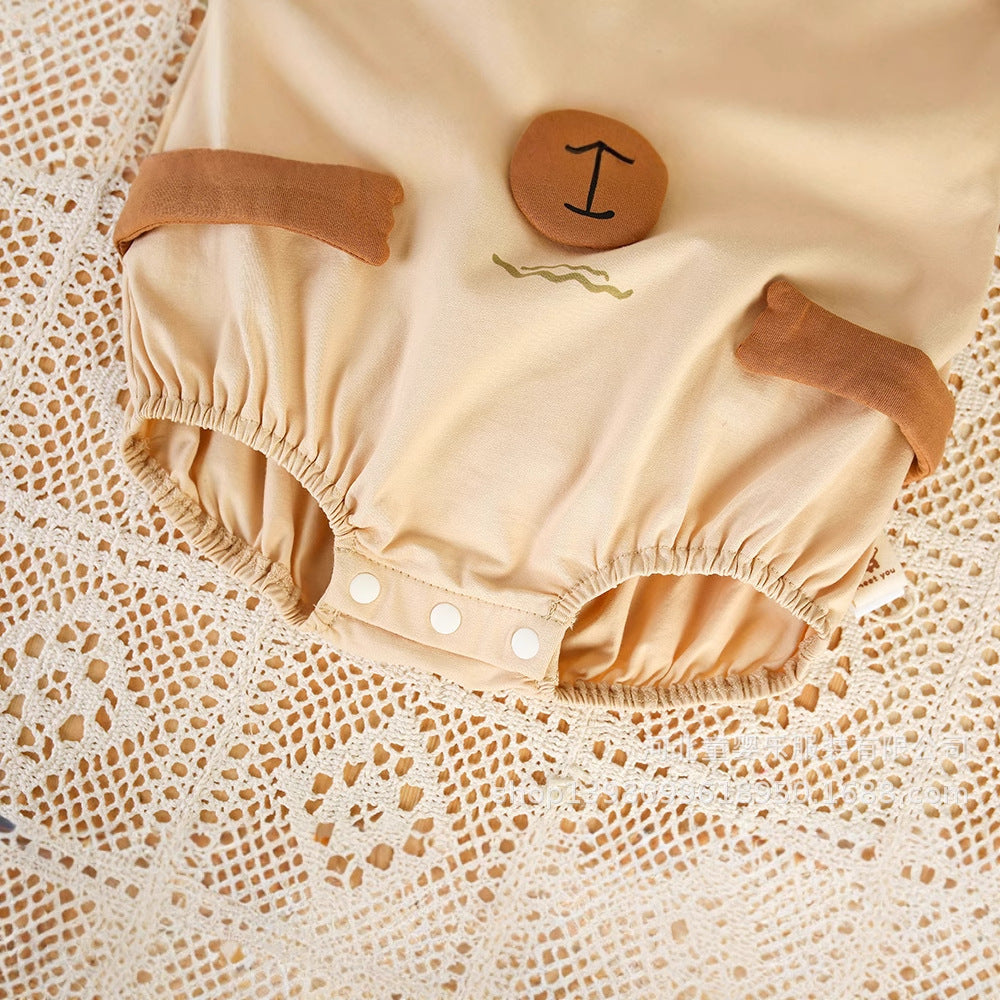 Newborn baby romper - summer lightweight, super cute triangle bodysuit for baby boys and girls