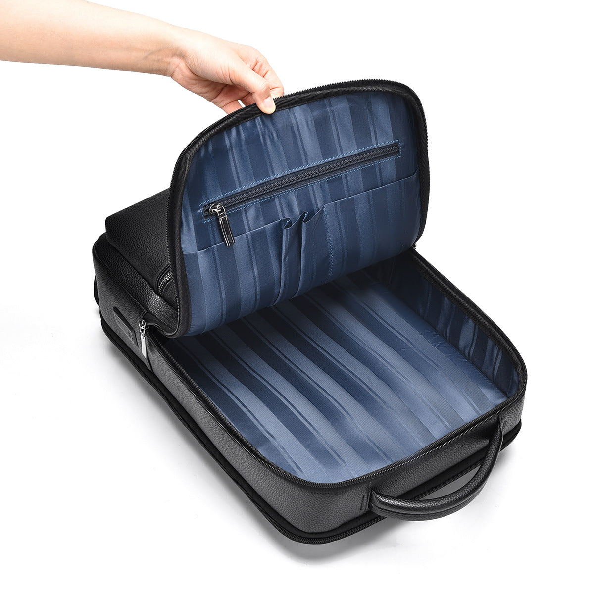 Spring casual schoolbag new high-end sense portable commuter business trend versatile ridge protection high-end simple backpack