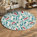 Carpet round new chinoiserie chinese style study chair floor mat computer study table foot mat gaming chair bedroom bedside