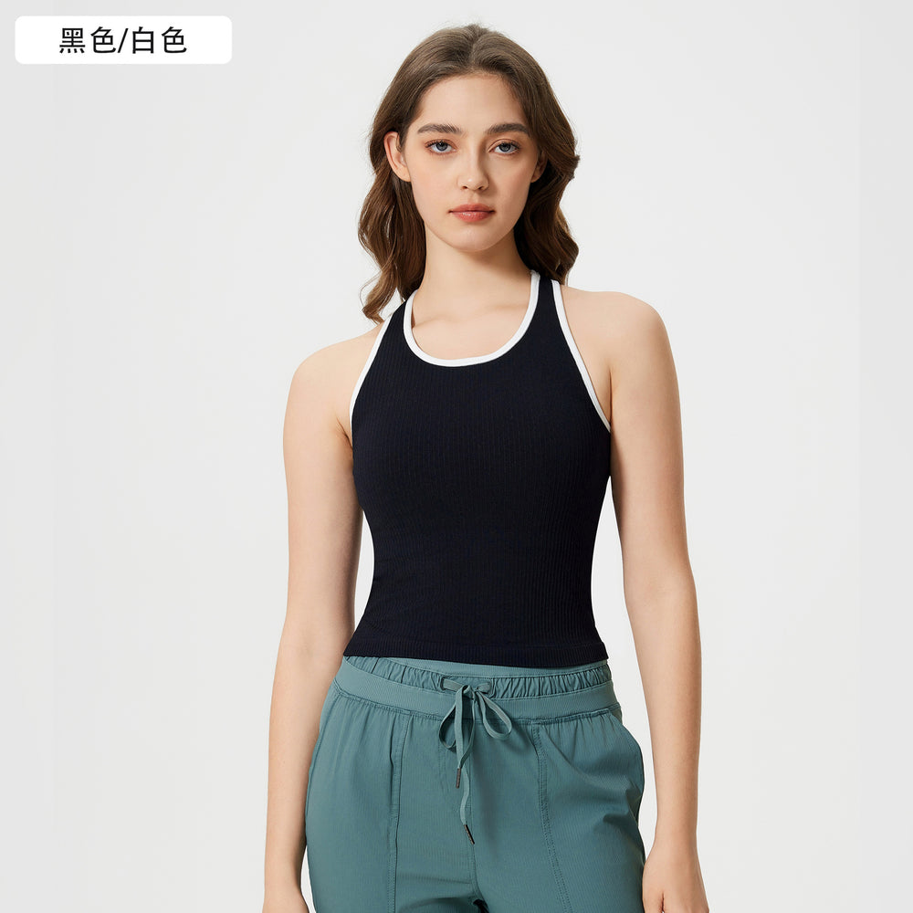 【customization available】women's yoga tank top with built-in bra pads - direct from the factory, supports logo customization and oem/private label manufacturing