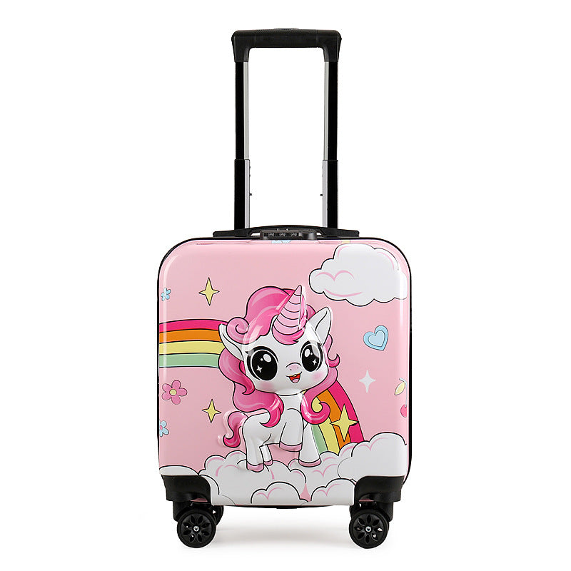 New children's trolley case 18-inch large-capacity universal wheel boarding case cartoon cute suitcase suitcase wholesale