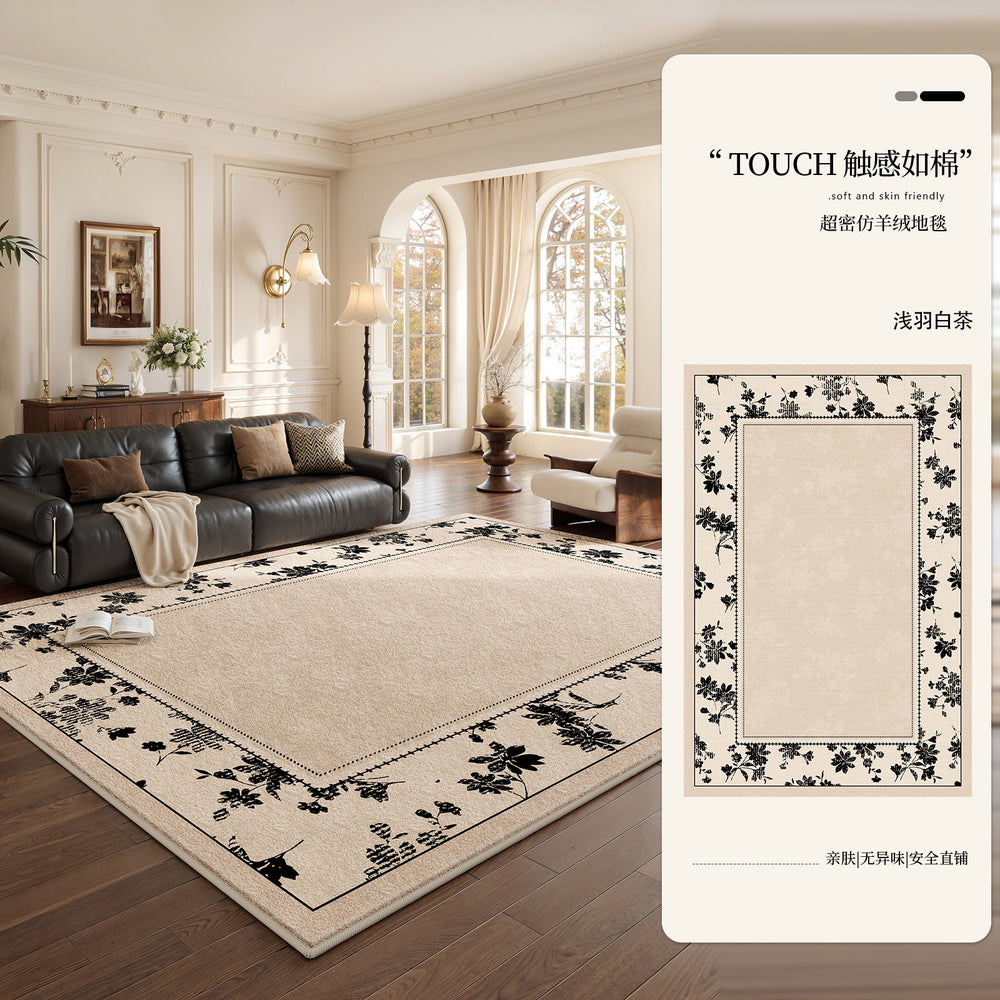 Carpet living room medieval style no-wash and wipeable sofa coffee table frenchretro bedroom bedside floor mat full coverage large area