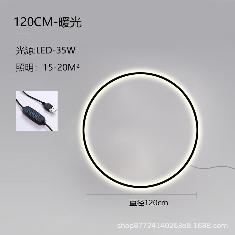 Minimalist chic large round wall sconce - stylish ambient lighting for living room backdrops, bedroom headboards, and more