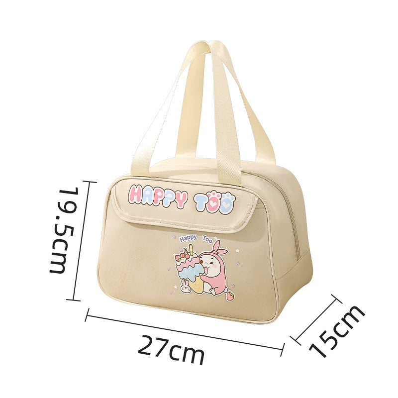 Beilian cute packing lunch box bag waterproof student bringing meal bento bag wholesale cartoon picnic camping thermal insulation bag