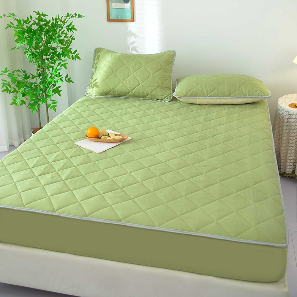 Machine washable single piece thickened bed cover quilted simmons bed protector new arrival protective cover neutral cotton bed sheet bed cover