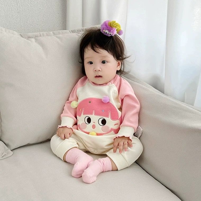 Autumn spring autum clothes outing hairy romper baby monthly age one-piece autumn clothes cute newborn baby
