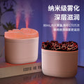 2024 new crackle volcano humidifier, home use, colorful aroma diffuser, desktop high mist output dual spray humidifier, cross-border