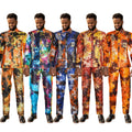Hot-selling european and american export new arrivals: cross-border bestsellers - men's african fashion suit, digital print shirt and pants set