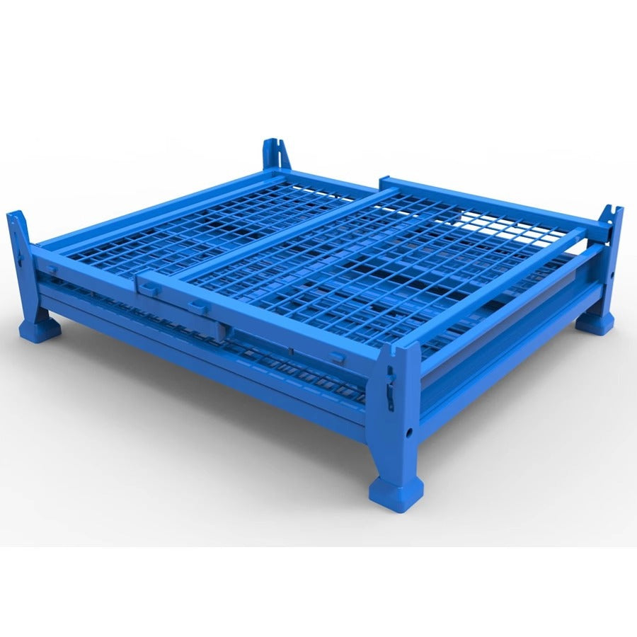 Chengdu folding heavy storage cage folding logistics sorting material frame warehouse storage box goods turnover box iron sheet