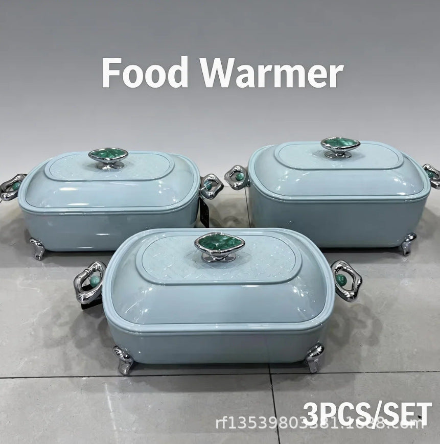 Food warmer export cross-border insulated lunch box hot selling in africa 3pcs insulated tableware 3l-4l-5l