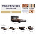 Big tree island home french retro storage waffle grids bed master bedroom bed italian light luxury black medieval style bed high box