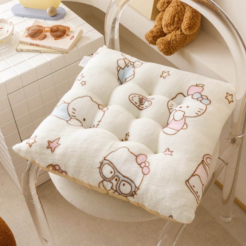 All-season square chair cushion - home, classroom, student stool pad - non-slip base - kids' floor mat