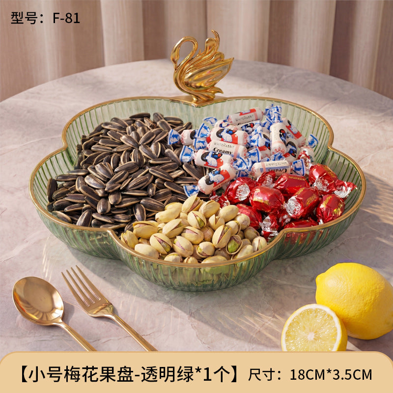 For home plate small creative living room fruit plate accessible luxury good-looking coffee table snack plate melon seeds peanut candy plate