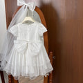Girls'  new stylish dress - kids' fashion summer birthday princess dress - girls' chic bow skirt