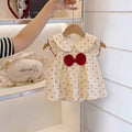 Summer baby girl's new romper dress, infant dress, crawler, and korean-style heart-patterned romper