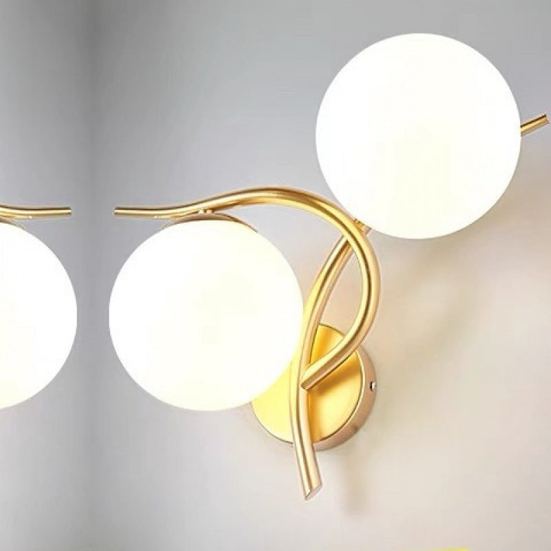 Wall lamp bedroom bedside lamp new simple modern living room background wall lamp light luxury creative staircase aisle balcony lamp