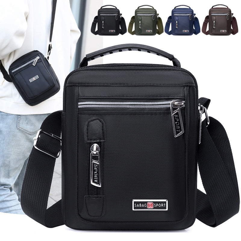Nylon lightweight and simple messenger bag 2025 new multi-layer storage versatile shoulder bag business commuter portable men's bag