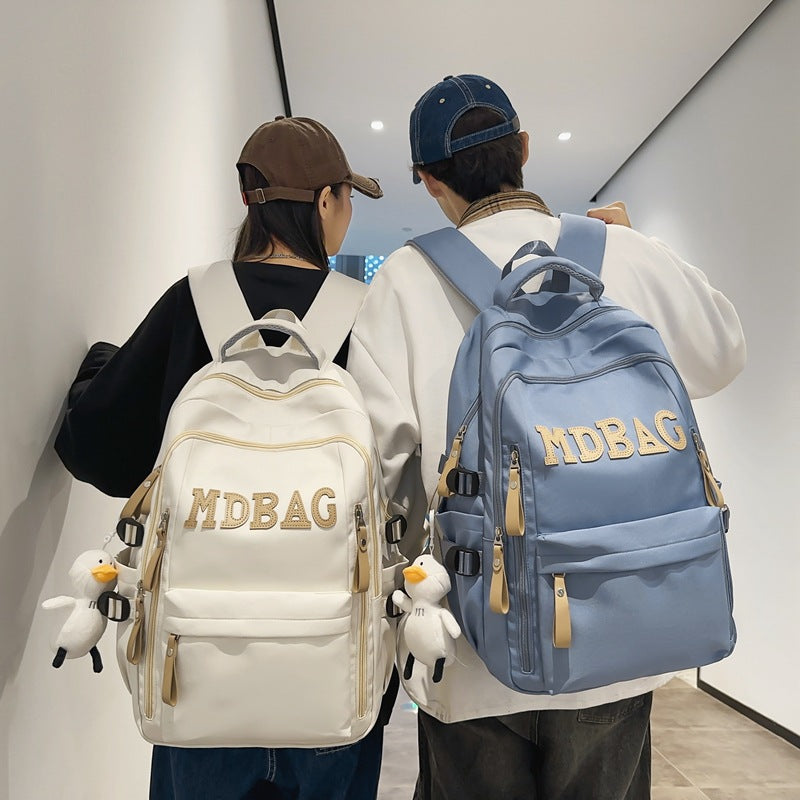 School bag large capacity female strong and durable high school junior high school students fashion versatile casual large backpack new