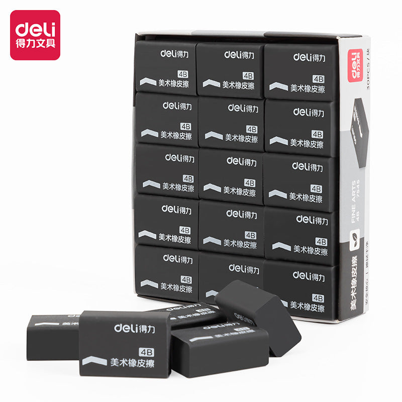 Deli Stationery Eraser Student Children 2B Eraser 4B Drawing Exam Art Eraser Pencil Eraser Whole Box Wholesale