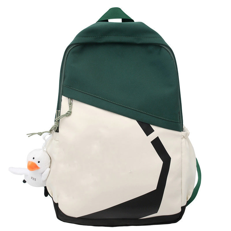 New high-value casual backpack junior high school schoolbag ins style crossbody small fresh large-capacity backpack