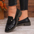 plus sizenew arrivalsense of design slip-on loafers women's retro british style pleated slip-on flats wholesale