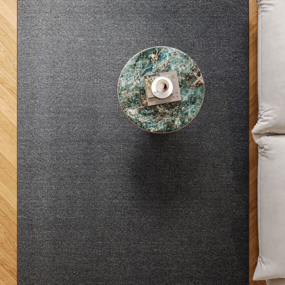 Plain carpet living room wabi-sabi cream style classyaccessible luxurypure color pineapple circle bedroom sofa coffee table bedside blanket