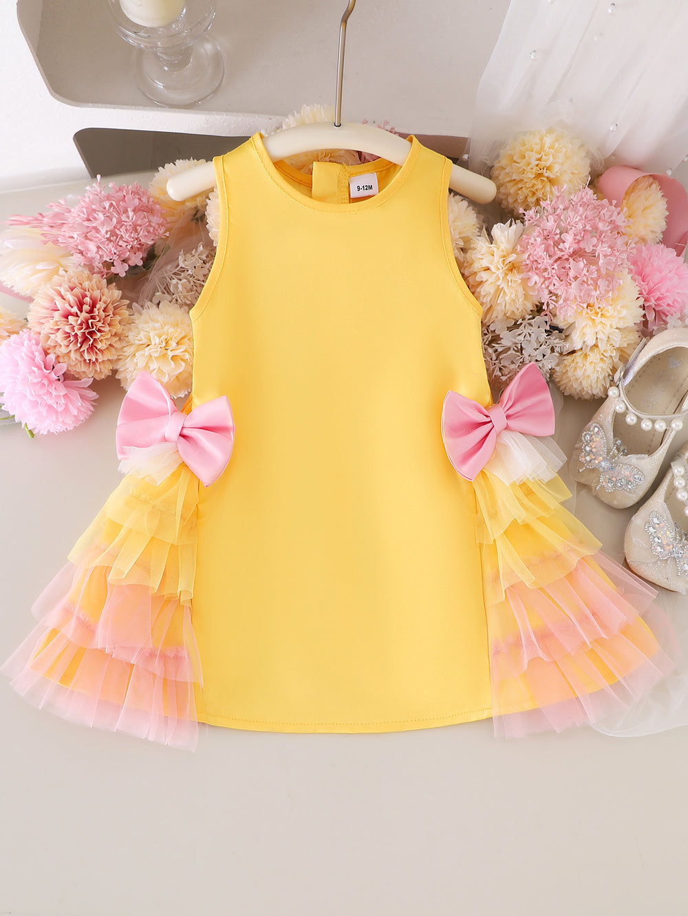 Children's clothing shein cross-border girl suit yellow dress baby girl suit