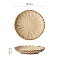 Retro kiln-turned ceramic western food steak plate with beads stylish dessert pastry plate ceramic snack plate afternoon tea plate