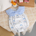Baby summer fashion bodysuit newborn clothes baby girl outing jumpsuit full month hundred days harem summer