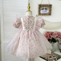 summer girls' floral print bubble sleeve princess dress - stylish baby girl dress - clearance sale on remaining sizes