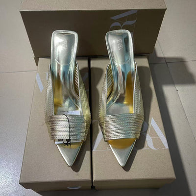 Za2024summernew arrival high heels fish mouth back leak classic fashionoutwear women's shoes