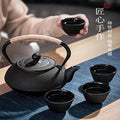 Iron kettle small ding cast iron teapot wholesale stove tea pot retro japanese style water kettle tea set suit wholesale
