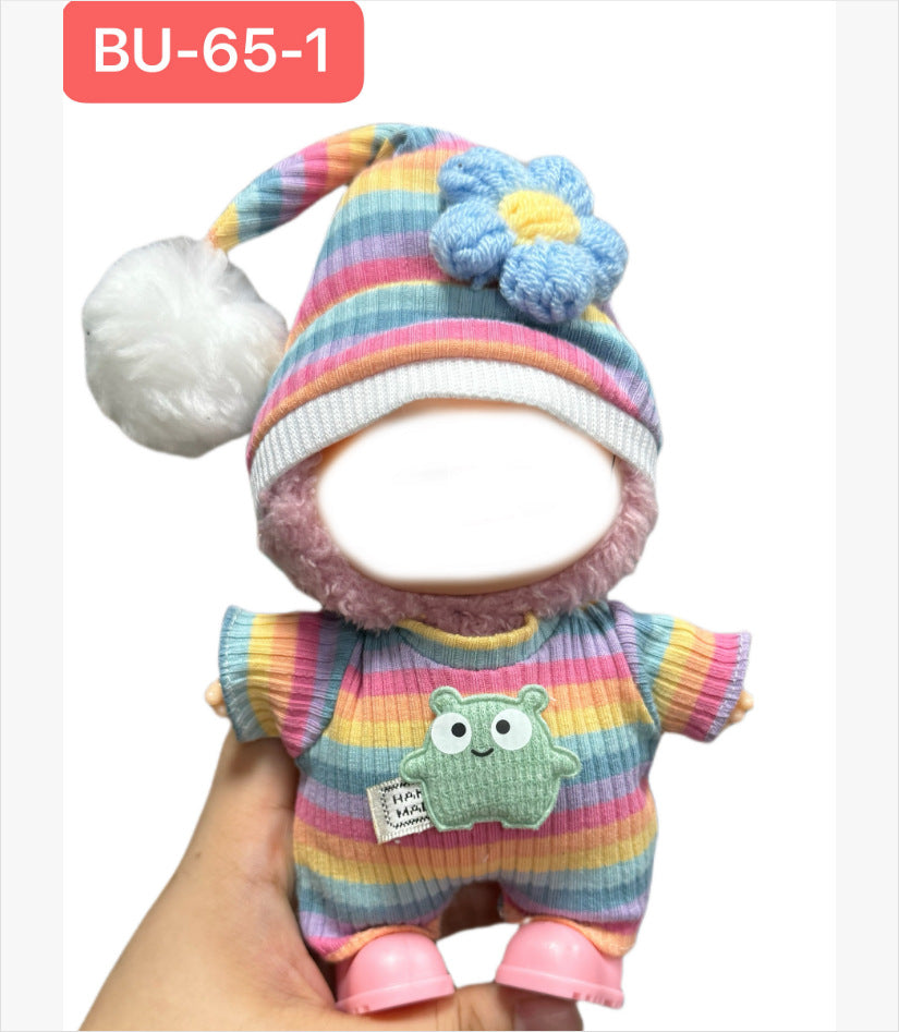 Only clothes best selling labubu baby clothes collection 17cm doll creative outfit suit vinyl doll clothes accessories