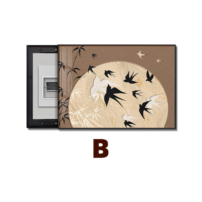 French medieval style meter box decorative painting premium living room room cover dining room distribution box cover ugly hanging painting