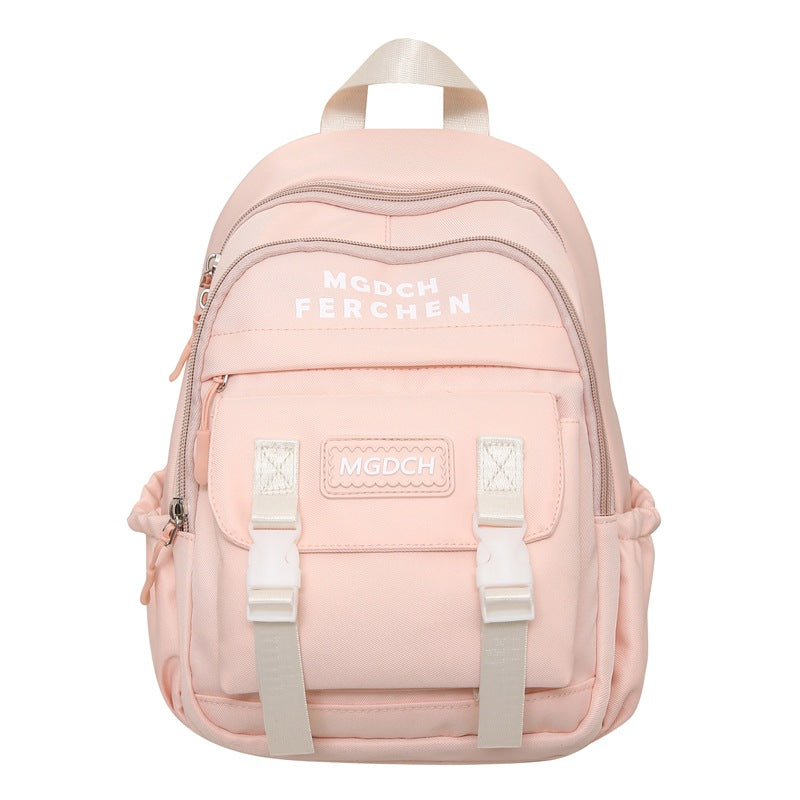 New Small Mini Backpack Nylon Student School Bag Large Capacity Lightweight Girls Simple Female College Student Backpack
