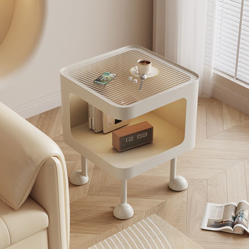 Creative metal ornaments side table cream bedroom living room casual bedside table storage rack sofa coffee table floor storage