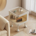 Creative metal ornaments side table cream bedroom living room casual bedside table storage rack sofa coffee table floor storage
