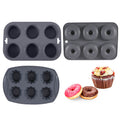 Bestselling food-grade 6-cavity donut silicone mold for mousse, cake, and bread rings - oven safe, direct from the manufacturer