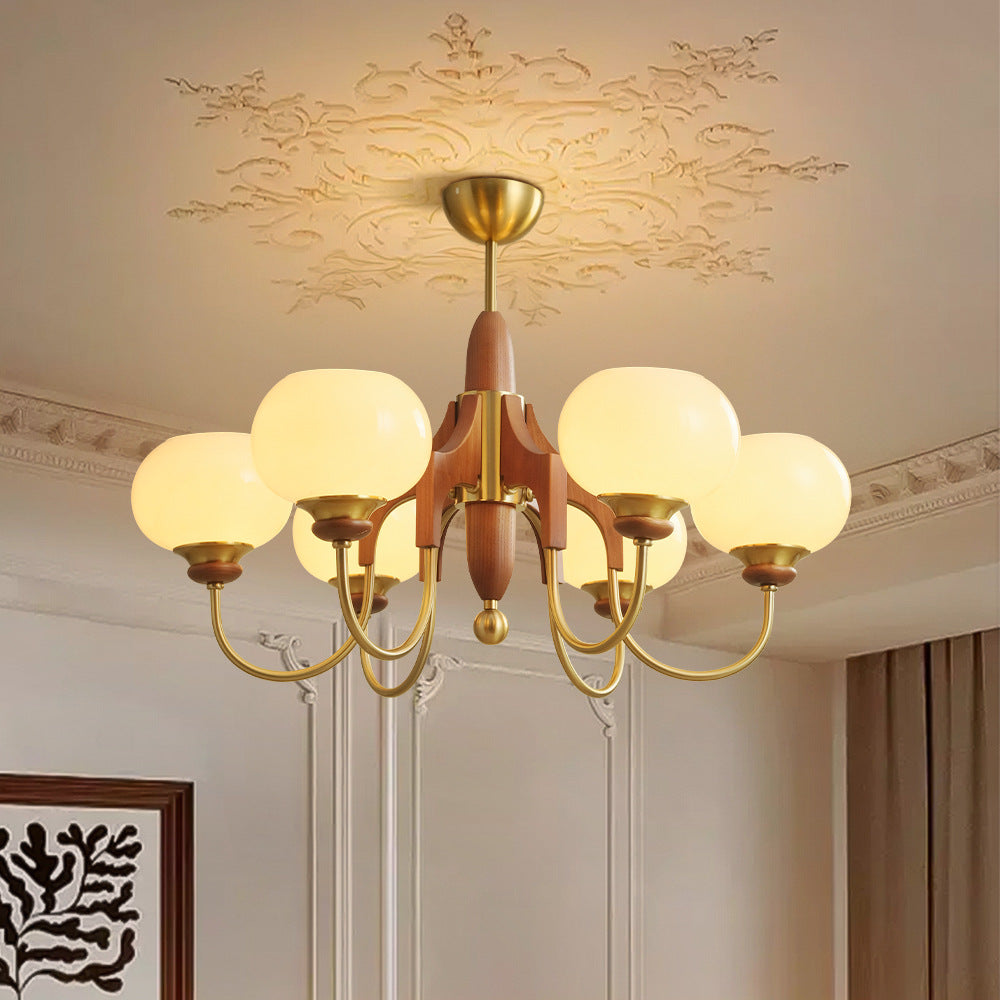 Medieval French retro chandelier bedroom living room main light new Chinese American simple study restaurant lighting wholesale