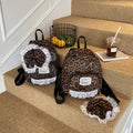2025 new autumn/winter leopard print backpack - stylish design, includes hair accessory, commuter-ready, trendy & spacious crossbody bag
