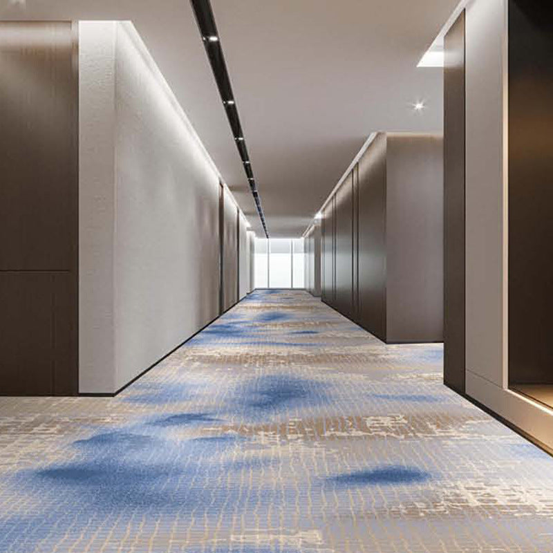Hotel corridor aisle carpet new chinoiserie nylon printing 800g thickeneded flame retardant b1 pass-through floor stain-resistant aisle carpet