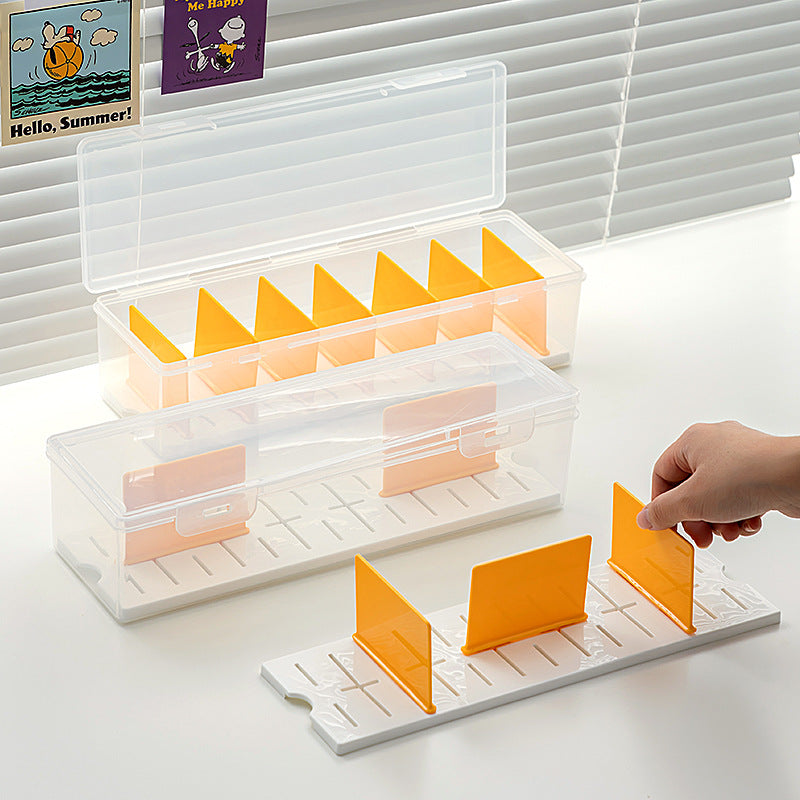 Square small card storage box Transparent flip Gigi-Oh card storage box Long Ultraman card storage box