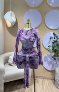 European and american cross-border women's fashion:  spring new arrival - long sleeve crew neck bandeau waist cincher ribbon detail bodycon mini dress