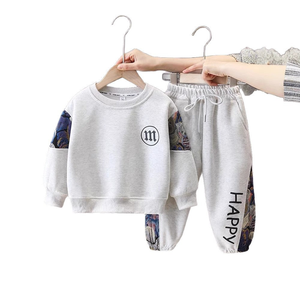 Boys' fall/winter sweatshirt set -  new arrival: stylish and sporty outfit for boys, cute and trendy two-piece set for babies