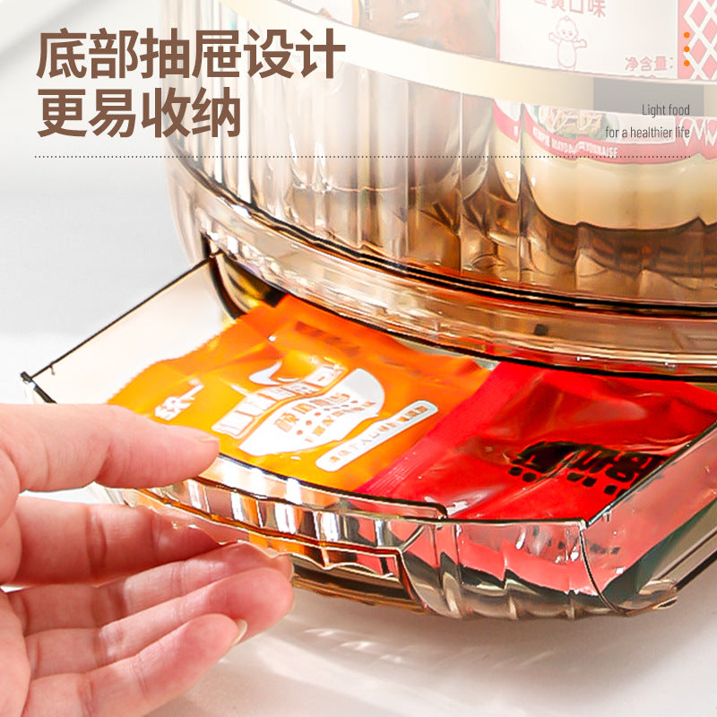 Kitchen Seasoning Shelf Multi-layer Storage Shelf Floor Locker Kitchen Rotating Seasoning Box Lazy Artifact