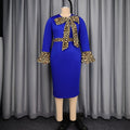 Fall and winternew arrival strap patchworklong sleeves hip skirt silm leopard print bell sleeve party dress dresses