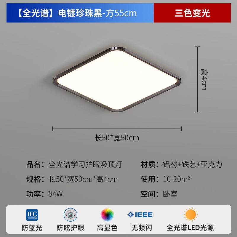 Zhongshan Modern Simple Living Room Light Ceiling Light 2025 New Puri Full Spectrum Eye Protection Bedroom Room Lighting