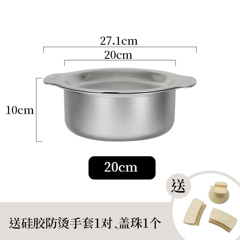 supply 304 stainless steel pot for home non-grinding pot three-piece suitinduction cooker soup pot three-layer steel